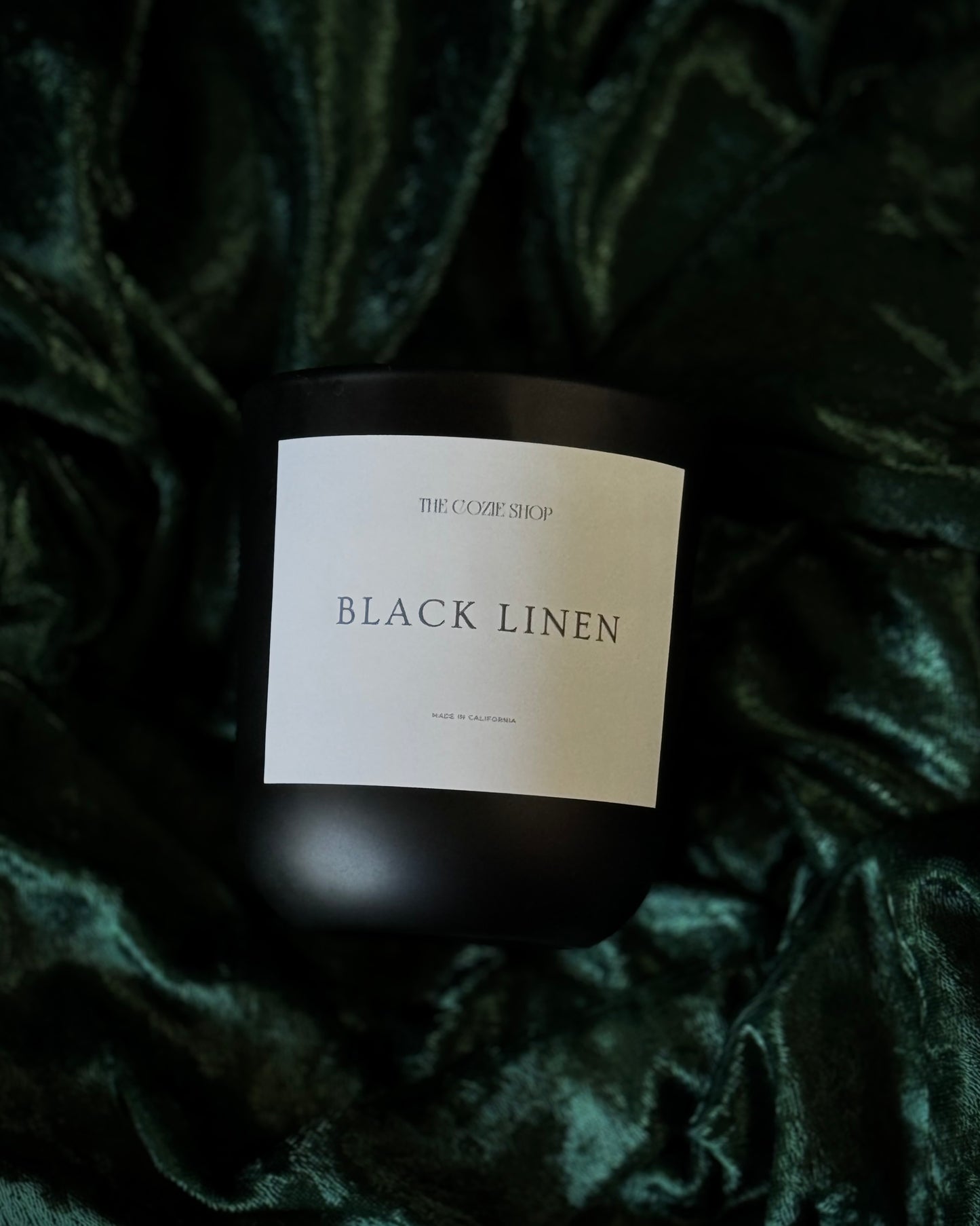 Black Linen Candle